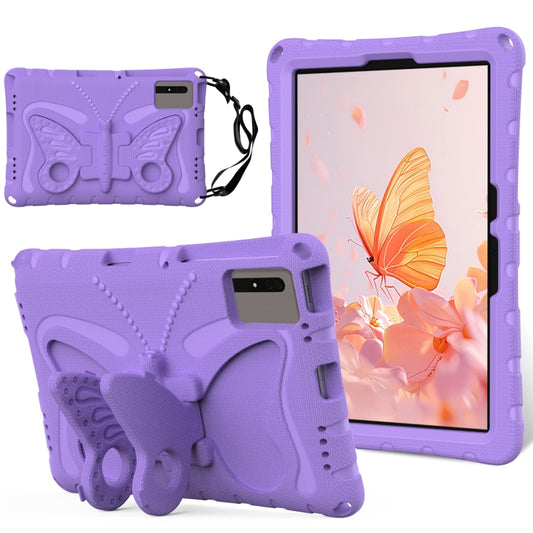 For Lenovo Tab M11 / Xiaoxin Pad 11 2024 Butterfly Bracket EVA Shockproof Tablet Case(Light Purple) - Lenovo by PMC Jewellery | Online Shopping South Africa | PMC Jewellery | Buy Now Pay Later Mobicred