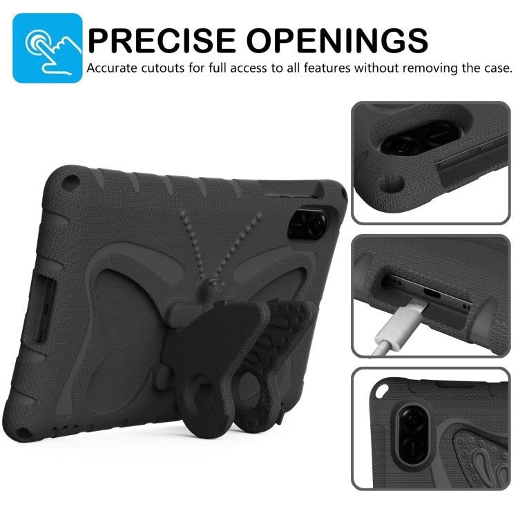 For Honor Pad X8 Pro 11.5 Butterfly Bracket EVA Shockproof Tablet Case(Black) - Honor by PMC TechLife | Online Shopping South Africa | PMC TechLife | Buy Now Pay Later Mobicred