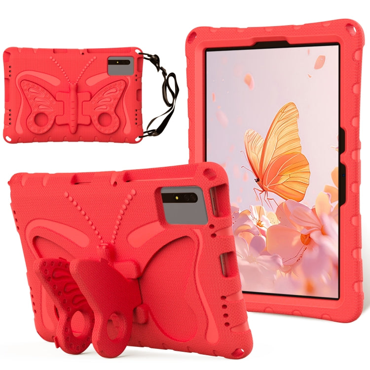 For Honor Tablet V7 11 2021 Butterfly Bracket EVA Shockproof Tablet Case(Red) - Honor by PMC TechLife | Online Shopping South Africa | PMC TechLife | Buy Now Pay Later Mobicred