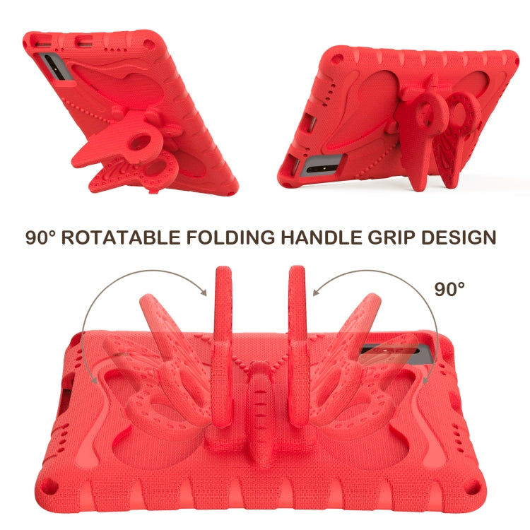 For Honor Tablet V7 11 2021 Butterfly Bracket EVA Shockproof Tablet Case(Red) - Honor by PMC TechLife | Online Shopping South Africa | PMC TechLife | Buy Now Pay Later Mobicred