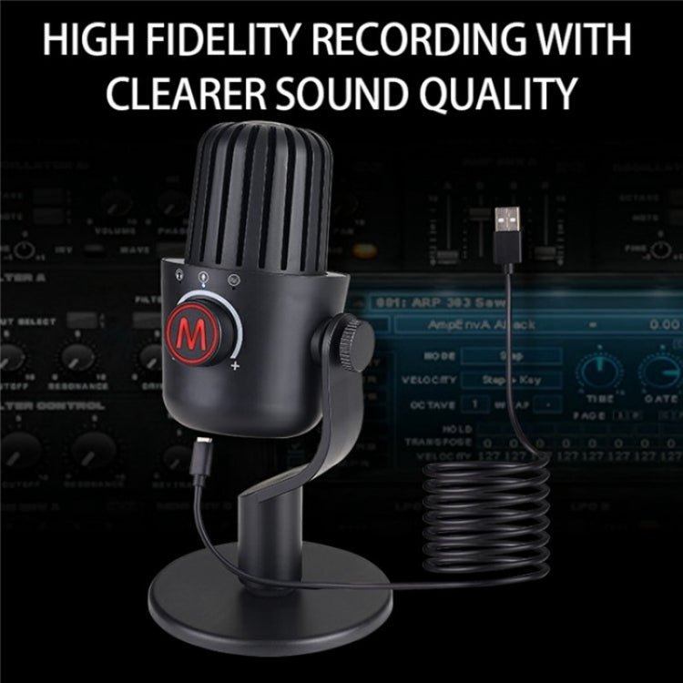 PDO-20 USB Gaming Desktop Microphone Noise Reduction Condenser Microphone(Black) - Microphone by PMC Jewellery | Online Shopping South Africa | PMC Jewellery | Buy Now Pay Later Mobicred