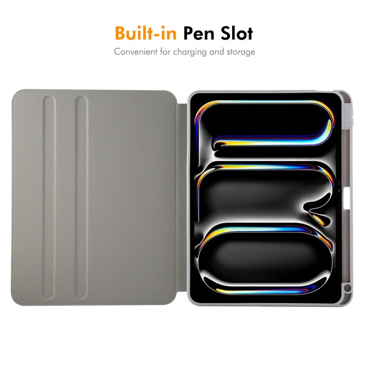 For iPad Pro 11 2024 ENKAY 360 Rotation TPU Leather Smart Tablet Case with Pen Slot(Grey) - free shipping - PMc TechLife - Order now!