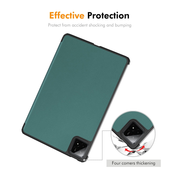 For Xiaomi Pad 7 / 7 Pro 11.2 ENKAY Tri-fold Custer Texture Leather Smart Tablet Case(Purple) - free shipping - PMc TechLife - Order now!