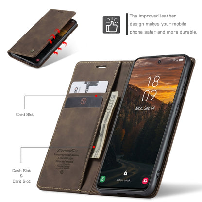 For Samsung Galaxy S24 FE 5G CaseMe 013 Multifunctional Horizontal Flip Leather Phone Case(Coffee) - Galaxy S24 FE 5G Cases by CaseMe | Online Shopping South Africa | PMC Jewellery | Buy Now Pay Later Mobicred