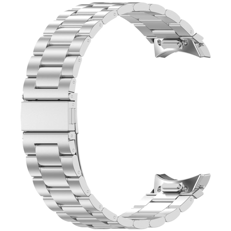 For Samsung Galaxy Watch FE 40mm Three Beads Button Quick Release Metal Watch Band(Silver) - free shipping - PMC TechLife - Order now!