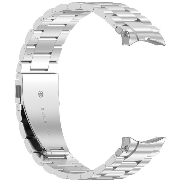 For Samsung Galaxy Watch FE 40mm Three Beads Button Quick Release Metal Watch Band(Silver) - free shipping - PMC TechLife - Order now!