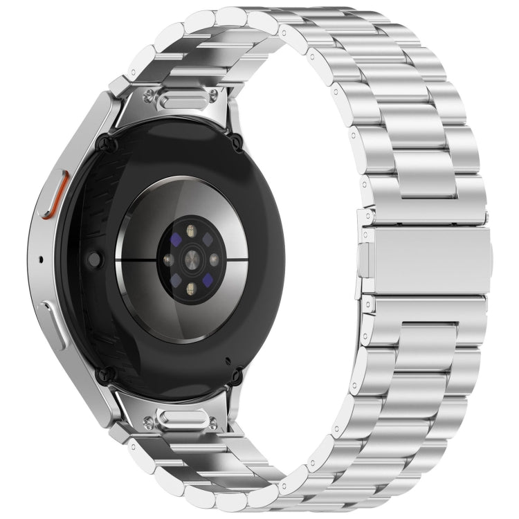 For Samsung Galaxy Watch 5 Pro Three Beads Button Quick Release Metal Watch Band(Silver) - free shipping - PMC TechLife - Order now!