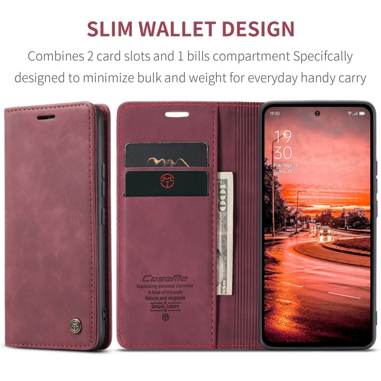 For OPPO Reno12 F /12 FS 5G CaseMe 013 Multifunctional Horizontal Flip Leather Phone Case(Red) - Reno12 F Cases by CaseMe | Online Shopping South Africa | PMC Jewellery | Buy Now Pay Later Mobicred