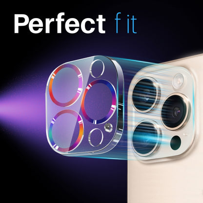 For iPhone 16 Pro / 16 Pro Max NORTHJO Camera Lens Protector CD Veins 3D Tempered Glass Film(Colorful) - iPhone 16 Pro Max Tempered Glass by NORTHJO | Online Shopping South Africa | PMC Jewellery | Buy Now Pay Later Mobicred