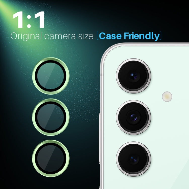 For Samsung Galaxy S24 FE 5G NORTHJO Camera Lens Protector CD Metal Ring Tempered Glass Film(Green) - Galaxy S24 FE 5G Tempered Glass by NORTHJO | Online Shopping South Africa | PMC Jewellery | Buy Now Pay Later Mobicred