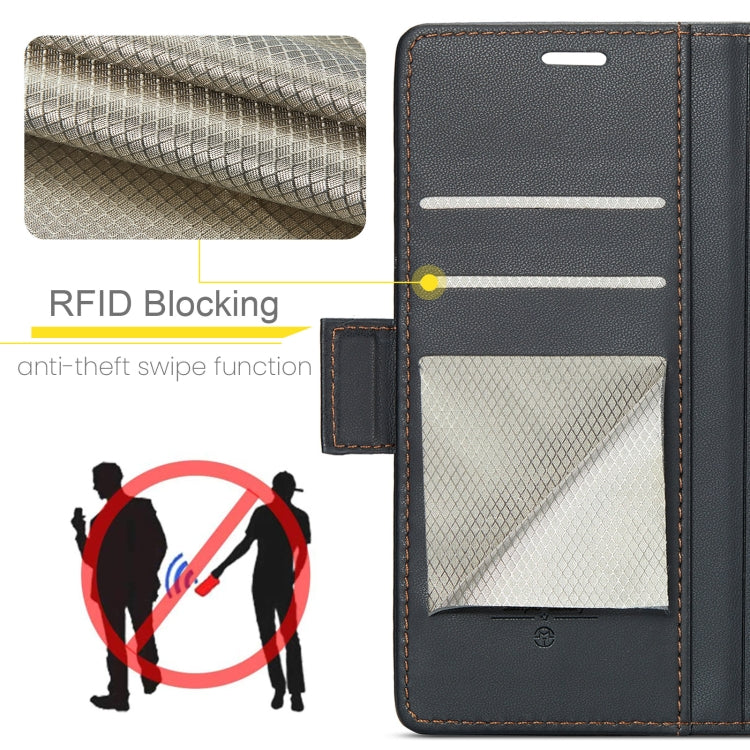 For OPPO Reno12 F /12 FS 5G CaseMe 023 Butterfly Buckle Litchi Texture RFID Anti-theft Leather Phone Case(Black) - Reno12 F Cases by CaseMe | Online Shopping South Africa | PMC Jewellery | Buy Now Pay Later Mobicred