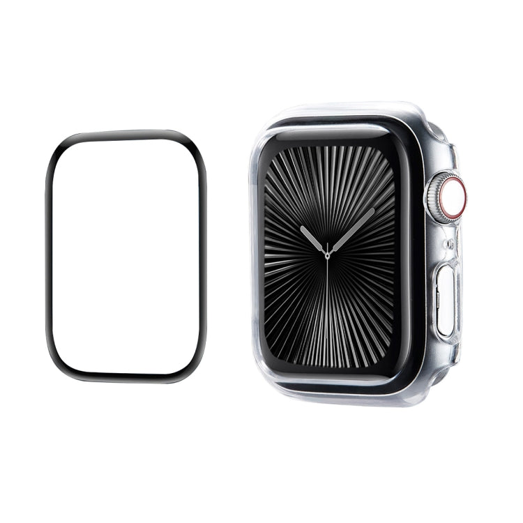 For Apple Watch Series 10 42mm ENKAY Hat-Prince 2 in 1 Solid Color PC Watch Case with Full Coverage PMMA Soft Film(Transparent) - free shipping - PMc TechLife - Order now!