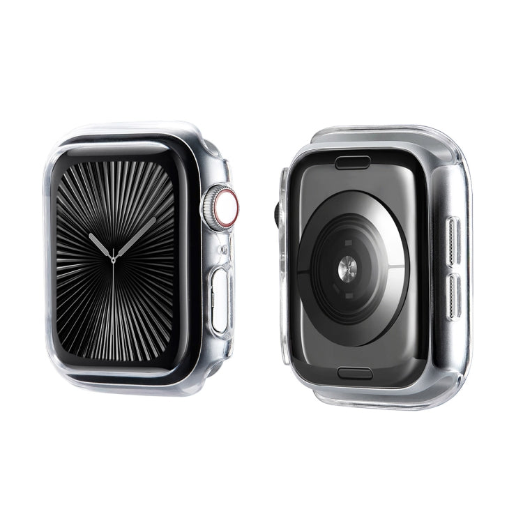 For Apple Watch Series 10 42mm ENKAY Hat-Prince 2 in 1 Solid Color PC Watch Case with Full Coverage PMMA Soft Film(Transparent) - free shipping - PMc TechLife - Order now!