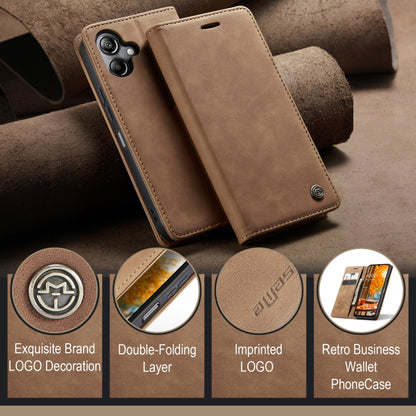 For Samsung Galaxy A06 CaseMe 013 Multifunctional Horizontal Flip Leather Phone Case(Brown) - Galaxy Phone Cases by CaseMe | Online Shopping South Africa | PMC Jewellery | Buy Now Pay Later Mobicred