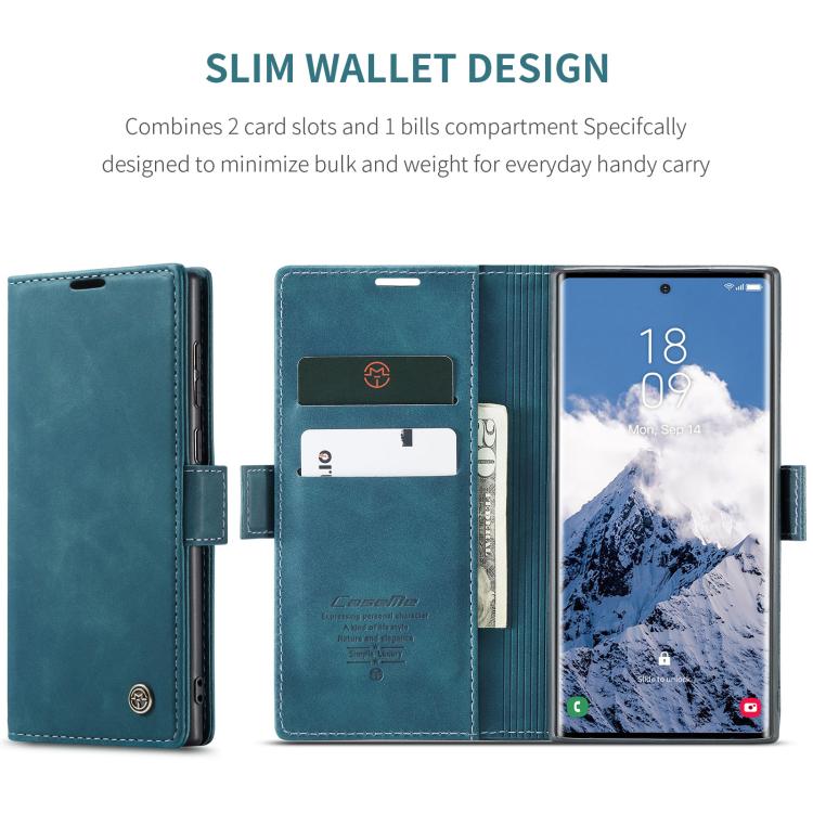 For Samsung Galaxy S25 Ultra 5G CaseMe 013 Multifunctional Horizontal Flip Leather Phone Case(Blue) - Galaxy S25 Ultra 5G Cases by CaseMe | Online Shopping South Africa | PMC Jewellery | Buy Now Pay Later Mobicred