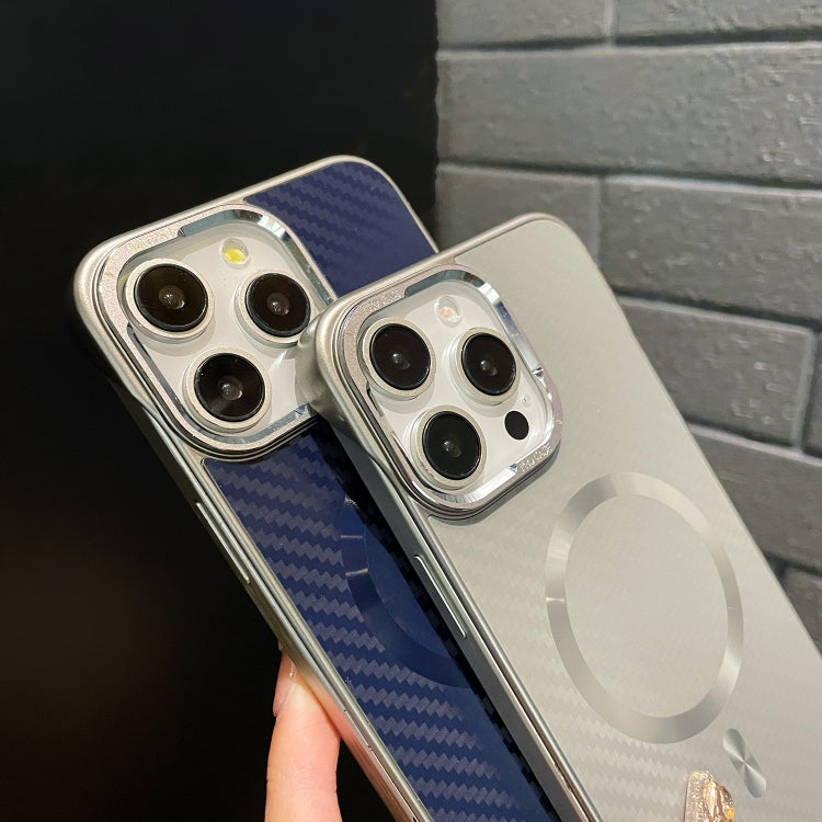 For iPhone 15 AG Carbon Fiber Frameless MagSafe Phone Case(Grey) - iPhone 15 Cases by PMc TechLife | Online Shopping South Africa | PMc TechLife | Buy Now Pay Later Mobicred