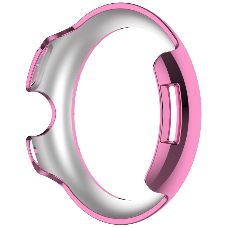 For Google Pixel Watch Diamond Electroplated PC Half Coverage Watch Protective Case(Pink) - Watch Cases by PMC TechLife | Online Shopping South Africa | PMC TechLife | Buy Now Pay Later Mobicred