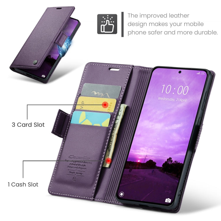 For Xiaomi 14T Pro CaseMe 023 Butterfly Buckle Litchi Texture RFID Anti-theft Leather Phone Case(Purple) - 14T Pro Cases by CaseMe | Online Shopping South Africa | PMC Jewellery | Buy Now Pay Later Mobicred