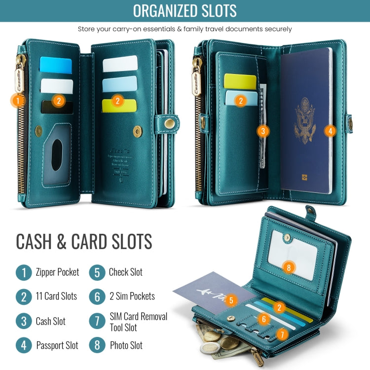 CaseMe-Me60 Multi-functional Anti-theft Swipe Passport Wallet(Green) -  by CaseMe | Online Shopping South Africa | PMC Jewellery | Buy Now Pay Later Mobicred