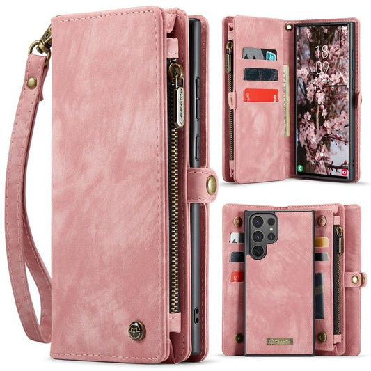 For Samsung Galaxy S25 Ultra 5G CaseMe 008 Detachable Multifunctional Leather Phone Case(Pink) - Galaxy S25 Ultra 5G Cases by CaseMe | Online Shopping South Africa | PMC Jewellery | Buy Now Pay Later Mobicred