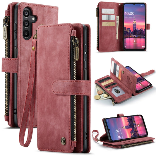 For Samsung Galaxy A16 5G CaseMe C30 Card Slots Zipper Wallet Leather Phone Case(Red) - Galaxy Phone Cases by CaseMe | Online Shopping South Africa | PMC Jewellery | Buy Now Pay Later Mobicred