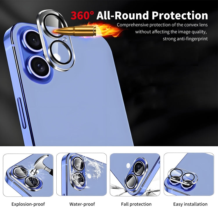 For iPhone 16 Plus ENKAY Hat-Prince Card Slot Wallet TPU Back Leather Phone Case with Lens Film(Dark Blue) - iPhone 16 Plus Cases by ENKAY | Online Shopping South Africa | PMC Jewellery | Buy Now Pay Later Mobicred