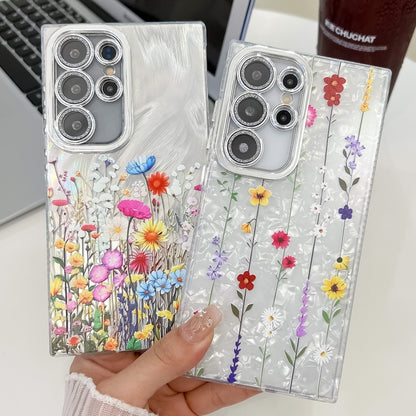 For Samsung Galaxy S25+ 5G Electroplating Flower Texture TPU Phone Case(Little Wildflower SH3) - Galaxy S25+ 5G Cases by PMC Jewellery | Online Shopping South Africa | PMC Jewellery | Buy Now Pay Later Mobicred