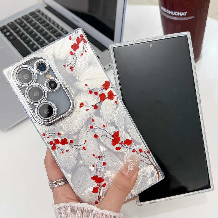 For Samsung Galaxy S25 Ultra 5G Electroplating Flower Texture TPU Phone Case(Little Wildflower SH3) - Galaxy S25 Ultra 5G Cases by PMC Jewellery | Online Shopping South Africa | PMC Jewellery | Buy Now Pay Later Mobicred