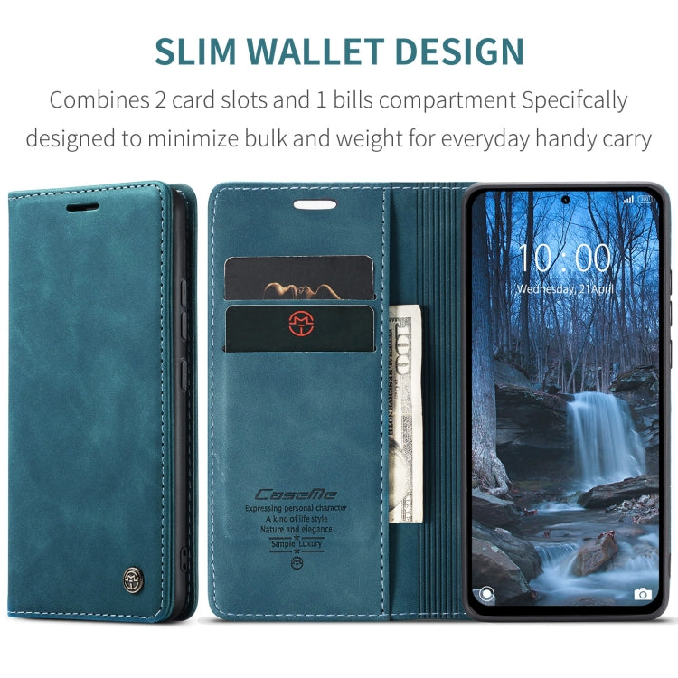 For Redmi Note 14 5G CaseMe 013 Multifunctional Horizontal Flip Leather Phone Case(Blue) - Note 14 Cases by CaseMe | Online Shopping South Africa | PMC Jewellery | Buy Now Pay Later Mobicred