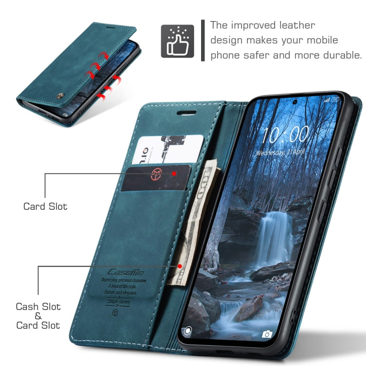 For Redmi Note 14 5G CaseMe 013 Multifunctional Horizontal Flip Leather Phone Case(Blue) - Note 14 Cases by CaseMe | Online Shopping South Africa | PMC Jewellery | Buy Now Pay Later Mobicred