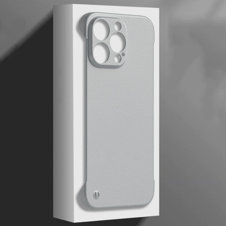 For iPhone 15 Frameless Litchi Texture PC Phone Case(Graphite Black) - iPhone 15 Cases by PMc TechLife | Online Shopping South Africa | PMc TechLife | Buy Now Pay Later Mobicred