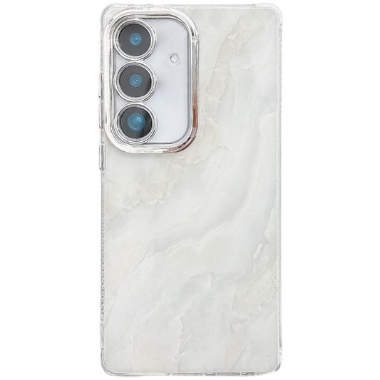 For Samsung Galaxy S25+ 5G Electroplated Marble Texture Phone Case(White M8) - Galaxy S25+ 5G Cases by PMC Jewellery | Online Shopping South Africa | PMC Jewellery | Buy Now Pay Later Mobicred