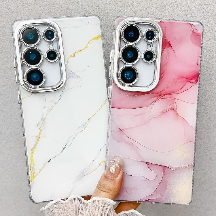 For Samsung Galaxy S25+ 5G Electroplated Marble Texture Phone Case(Blue Green M9) - free shipping - PMC Jewellery - Order now!