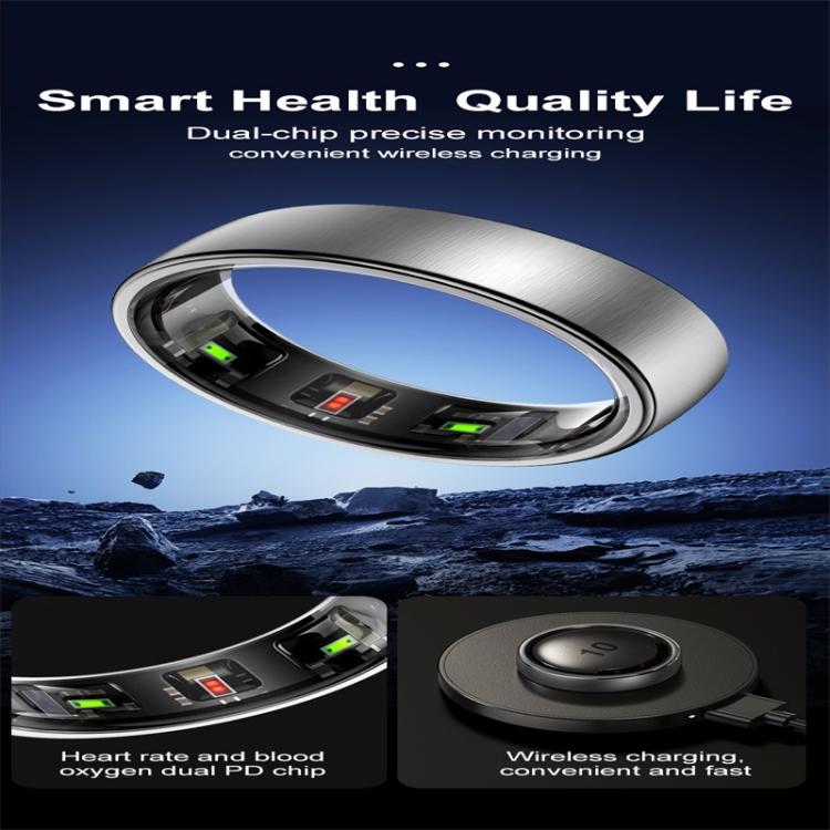 R10 SIZE 8 Smart Ring, Support Heart Rate / Blood Oxygen / Sleep / Multiple Sports Modes(Rose Gold) - free shipping - PMC TechLife - Order now!