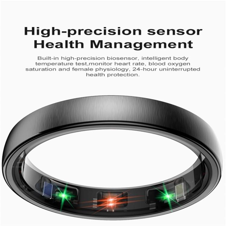 R10 SIZE 8 Smart Ring, Support Heart Rate / Blood Oxygen / Sleep / Multiple Sports Modes(Black) - free shipping - PMC TechLife - Order now!