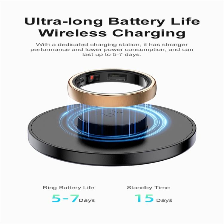 R10 SIZE 8 Smart Ring, Support Heart Rate / Blood Oxygen / Sleep / Multiple Sports Modes(Black) - free shipping - PMC TechLife - Order now!