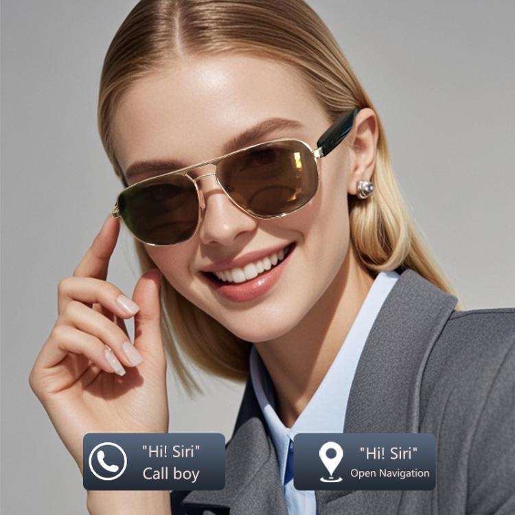 GS02 Smart Glasses, Support Voice Assistant / Bluetooth Call / Remote Control Photography(Brown) - free shipping - PMC TechLife - Order now!