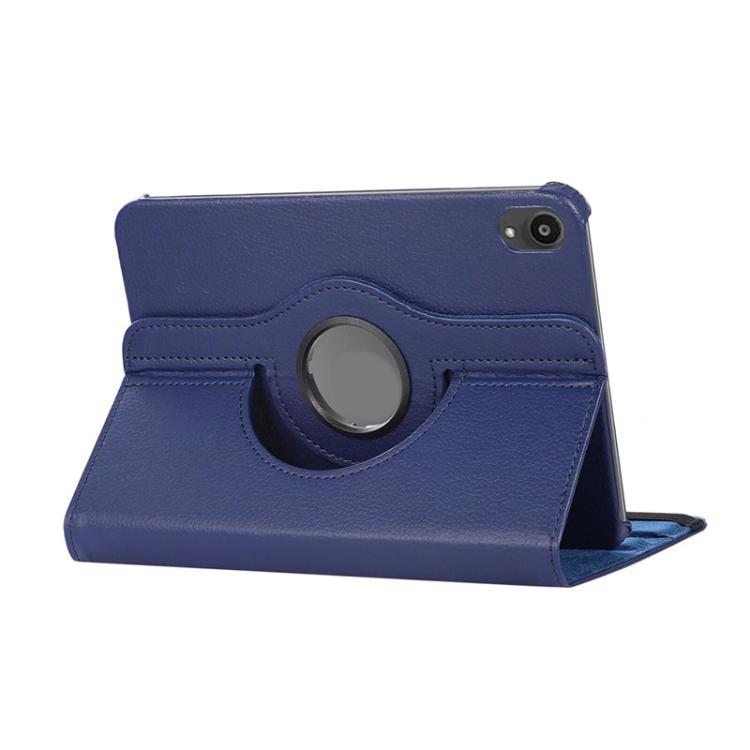For iPad mini 2024 / mini 6 ENKAY 360 Degree Rotation Litchi Leather Smart Tablet Case(Dark Blue) - free shipping - PMc TechLife - Order now!