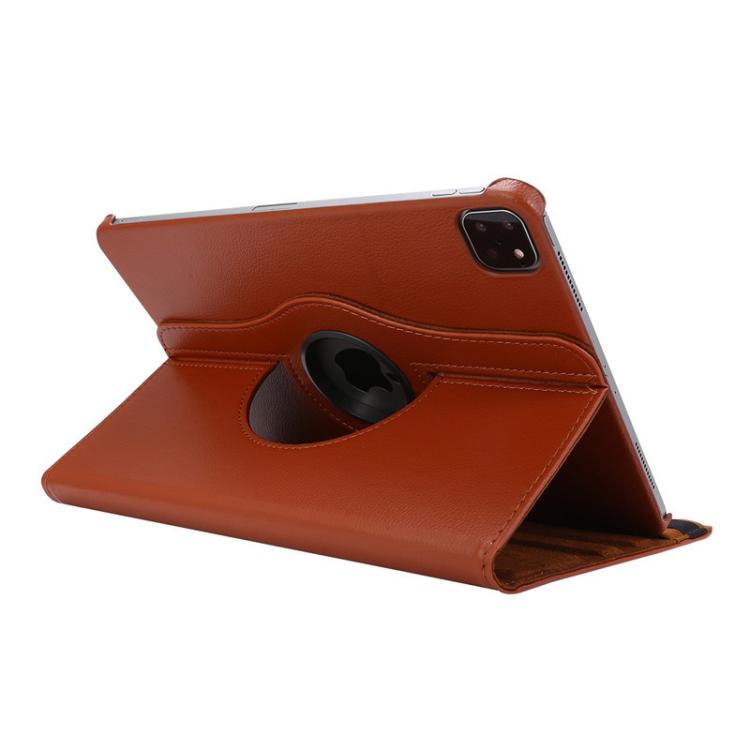 For iPad Pro 13 2024 ENKAY 360 Degree Rotation Litchi Leather Smart Tablet Case(Brown) - free shipping - PMc TechLife - Order now!