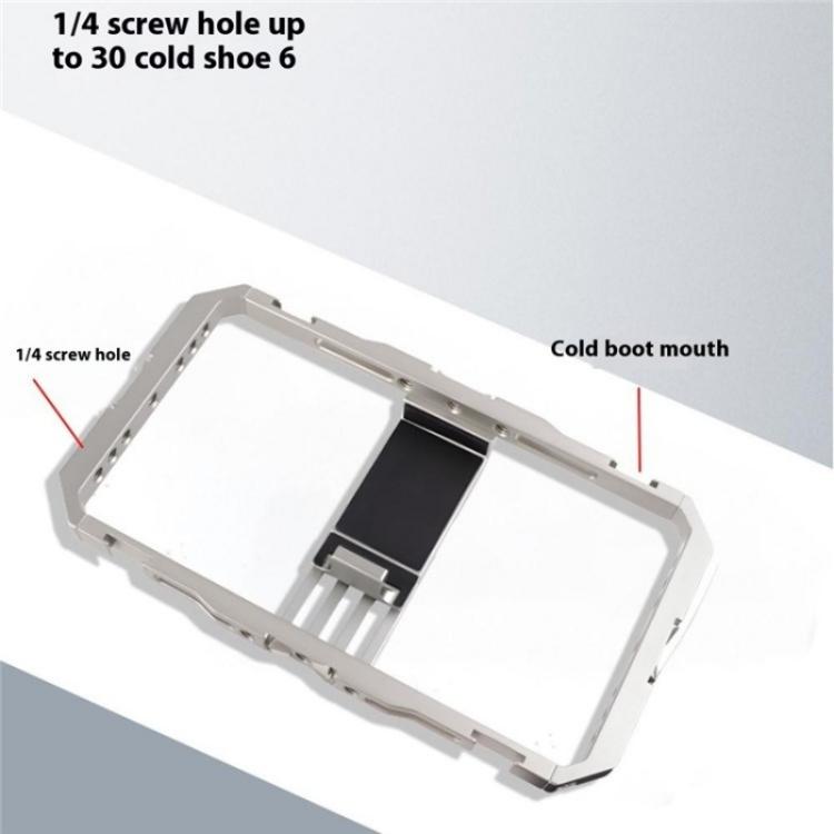 C072 Aluminum Alloy Handheld Smartphone Cage Rig Photography Stabilizer Dual Handle Frame - free shipping - PMC TechLife - Order now!