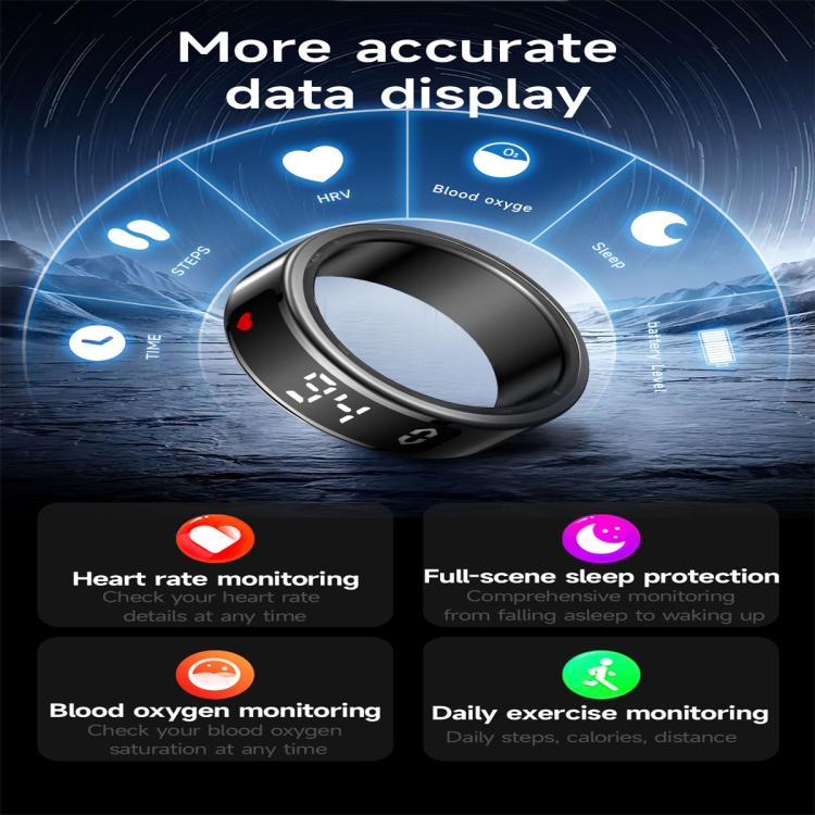 SY01 SIZE 13 Smart Ring, Support Heart Rate / Blood Oxygen / Sleep Monitoring / Multiple Sport Modes(Rose Gold) - free shipping - PMC TechLife - Order now!