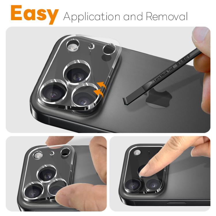 For iPhone 17 Pro Max 2pcs NORTHJO Camera Lens Protector 3D HD Tempered Glass Film(Clear) - iPhone 17 Pro Max Tempered Glass by NORTHJO | Online Shopping South Africa | PMC TechLife | Buy Now Pay Later Mobicred