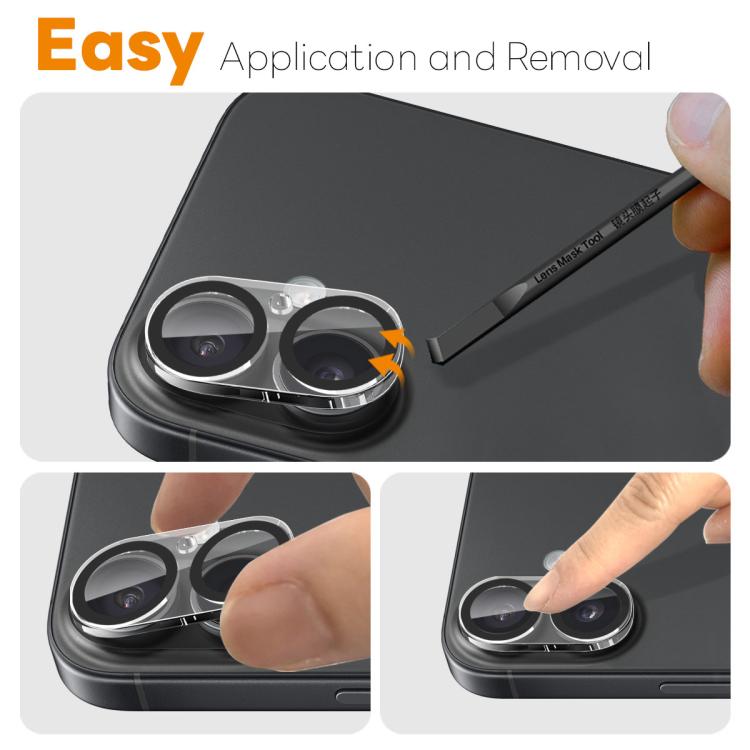 For iPhone 17 2pcs NORTHJO Camera Lens Protector 3D Night Shot Tempered Glass Film(Black) - iPhone 17 Tempered Glass by NORTHJO | Online Shopping South Africa | PMC TechLife | Buy Now Pay Later Mobicred