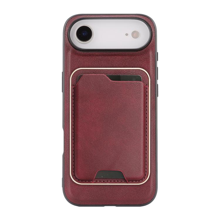 For iPhone 17 Air Kalebol Slim MagSafe Ring Magnetic Card Bag Leather Phone Case(Red) - iPhone 17 Air Cases by Kalebol | Online Shopping South Africa | PMC TechLife | Buy Now Pay Later Mobicred