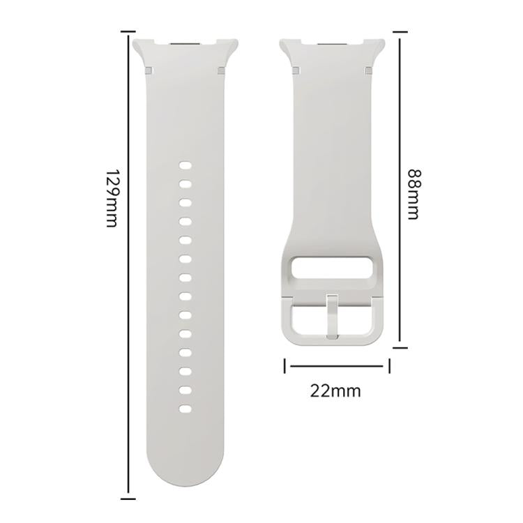 For Samsung Galaxy Watch8 44mm Diamond Bezel and Solid Color Stitched Silicone Watch Band(Lime White Silver) - free shipping - PMC TechLife - Order now!