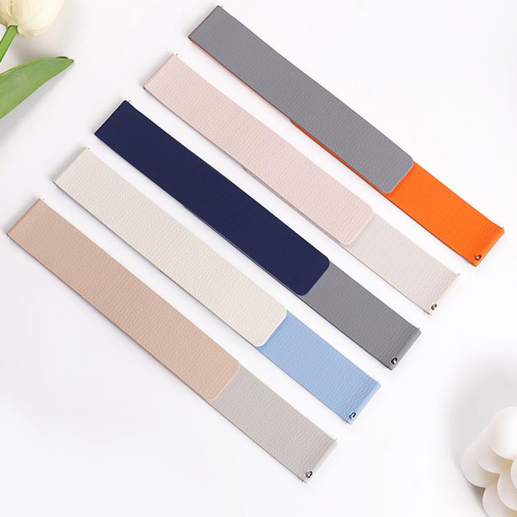 22mm Lychee Texture Soft Magnetic Silicone Watch Band(Orange Black) - free shipping - PMC TechLife - Order now!