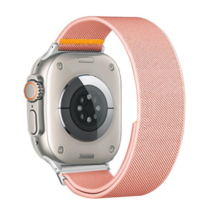 For Apple Watch 46mm / 49mm / 45mm / 44mm Adjustable Single Loop Elastic Nylon Watch Band(Pink) - free shipping - PMC TechLife - Order now!