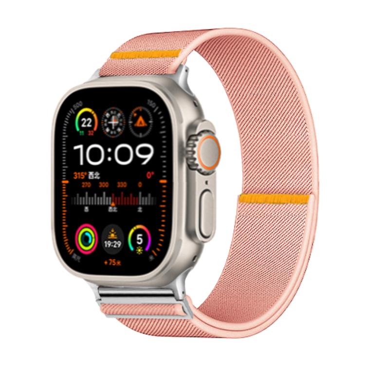 For Apple Watch 46mm / 49mm / 45mm / 44mm Adjustable Single Loop Elastic Nylon Watch Band(Pink) - free shipping - PMC TechLife - Order now!