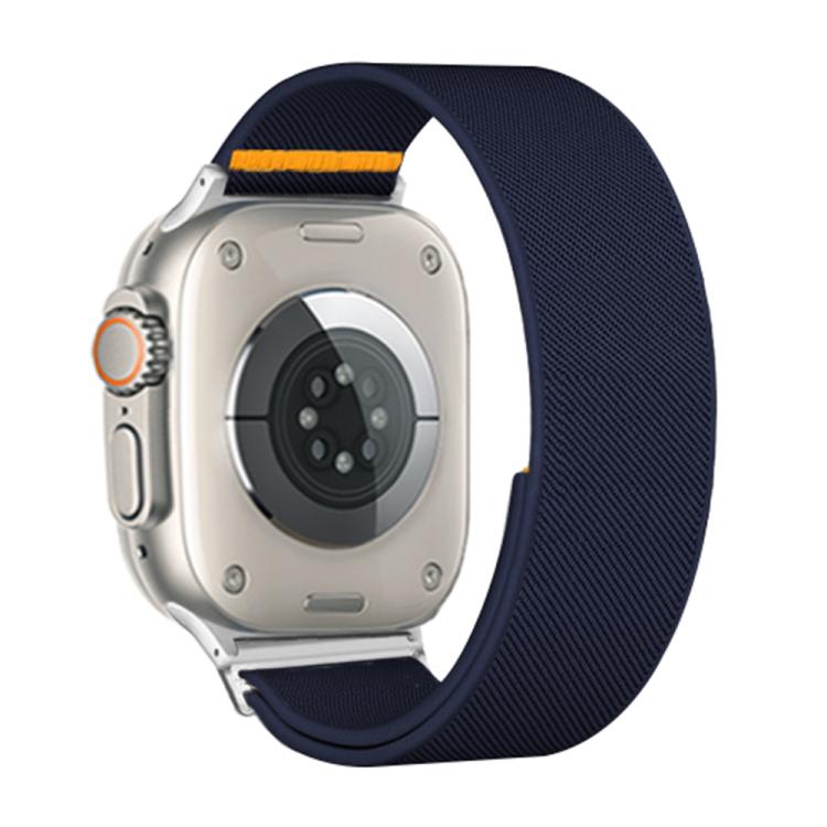 For Apple Watch 46mm / 49mm / 45mm / 44mm Adjustable Single Loop Elastic Nylon Watch Band(Dark Blue) - free shipping - PMC TechLife - Order now!