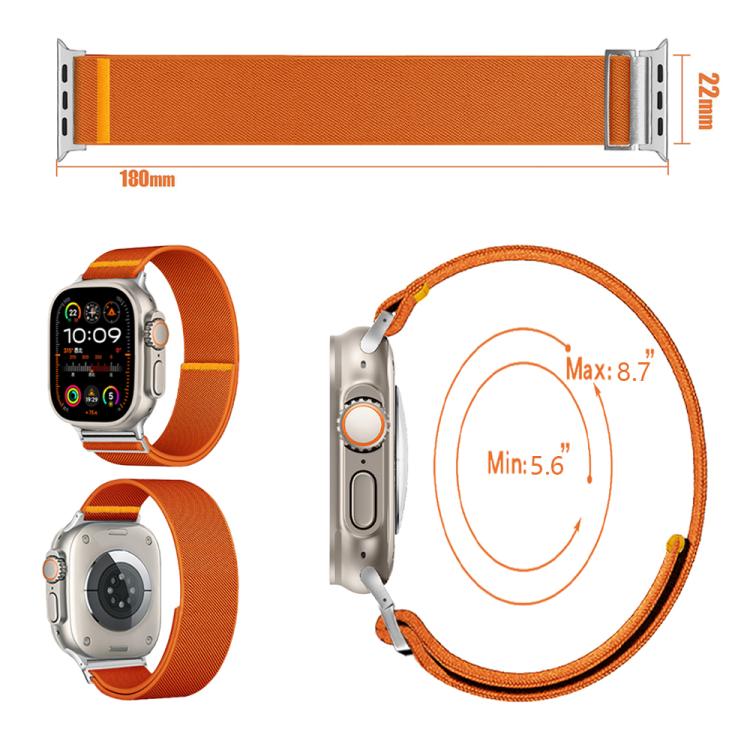 For Apple Watch 46mm / 49mm / 45mm / 44mm Adjustable Single Loop Elastic Nylon Watch Band(Pink) - free shipping - PMC TechLife - Order now!